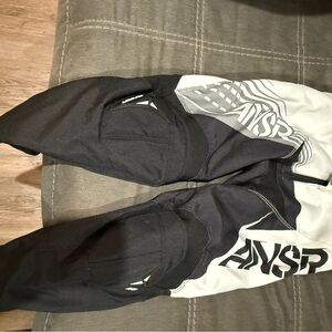 ANSR Black and White Kids Racing Pants